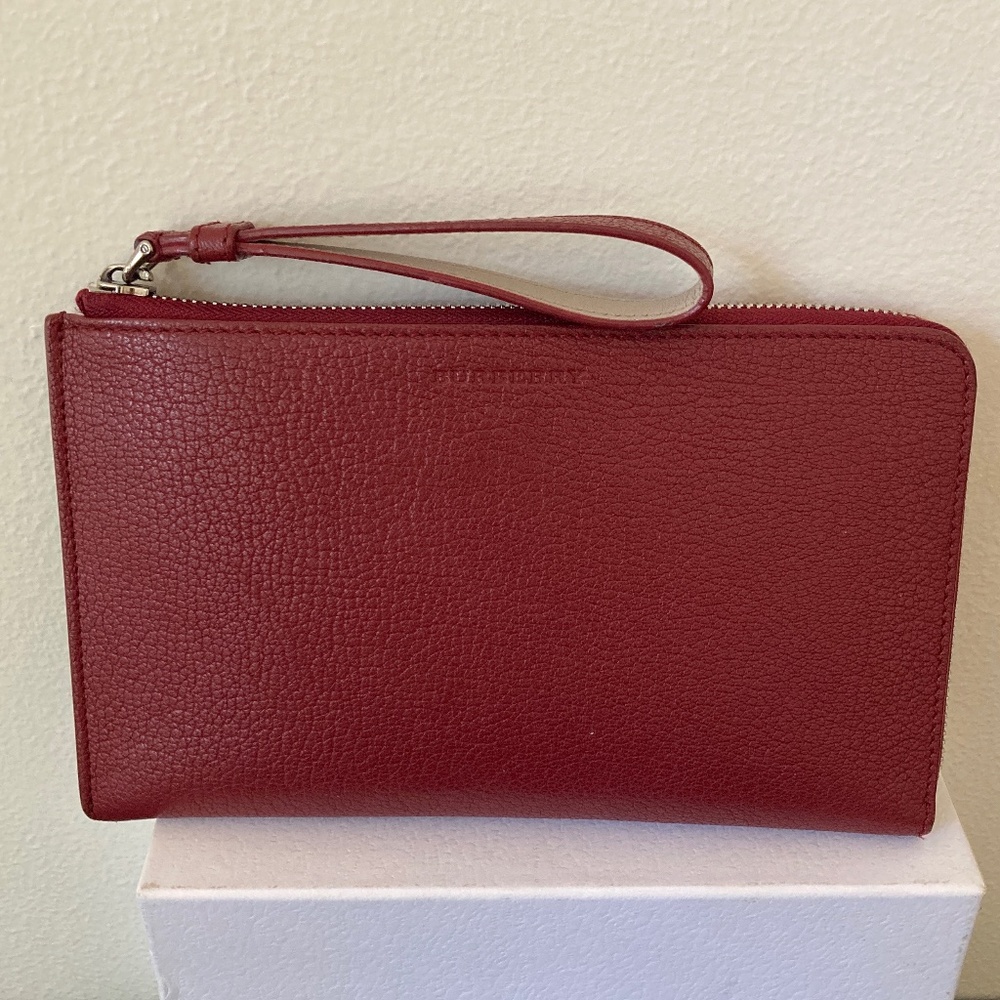 Burberry clutch wristlet travel wallet with original receipt